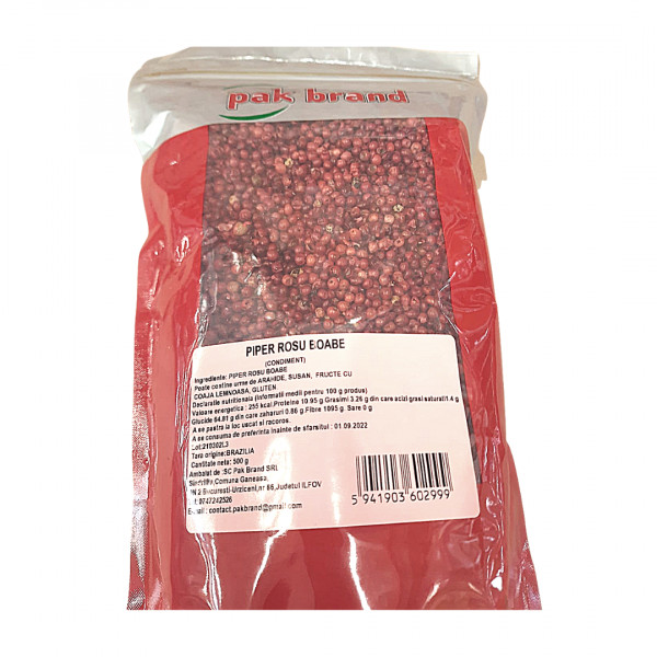 Piper rosu boabe Pak Brand 500 g