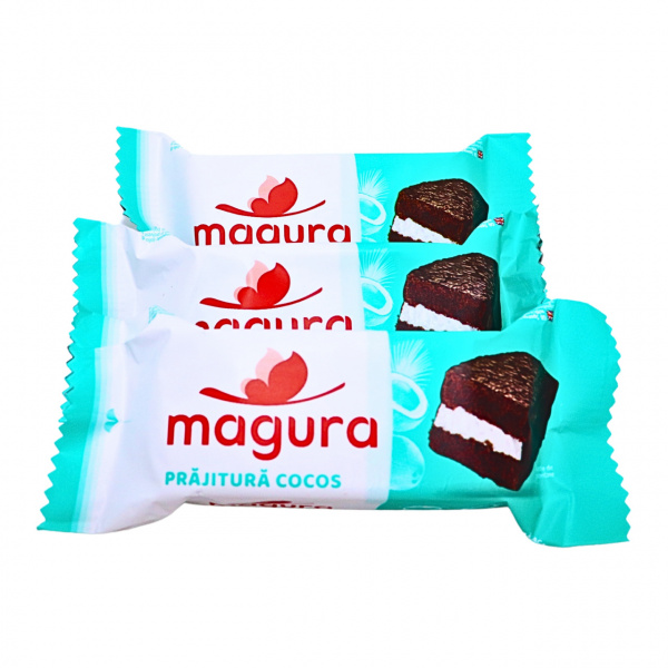 Prajitura de cocos Magura 35 g, 24 buc