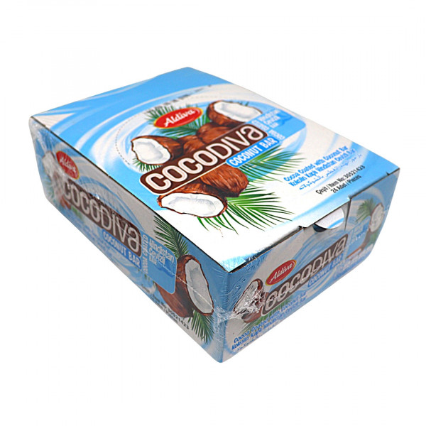 Batoane de ciocolata si cocos Cocodiva 18 g, 24 buc