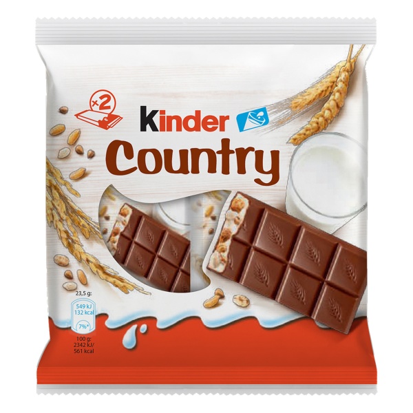 Ciocolata cu lapte si cereale Kinder Country, 47 g