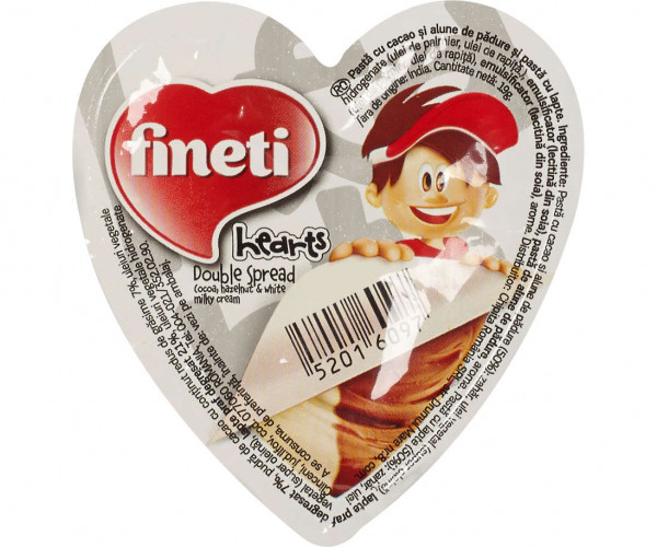 Ciocolata inimioare Fineti 19 g, 24 buc