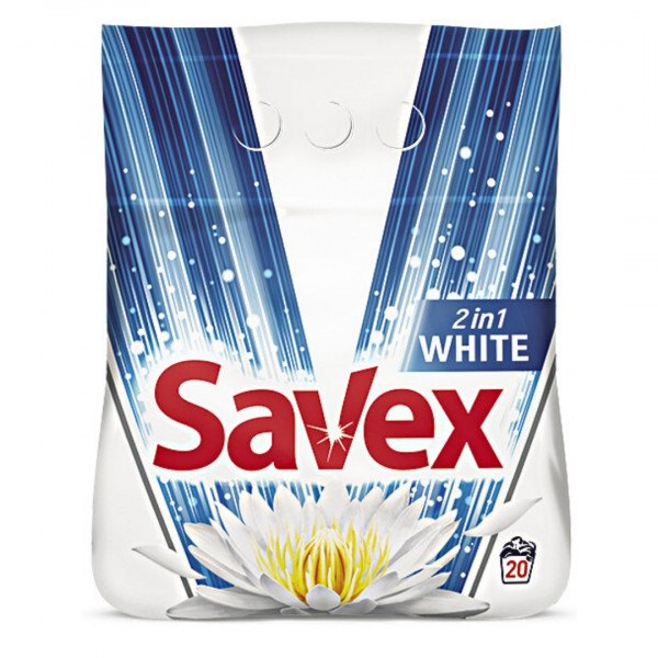 Detergent de rufe Savex 2 in 1 White 2 kg