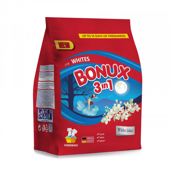 Detergent manual Bonux 3 in 1 White Liliac 400 g