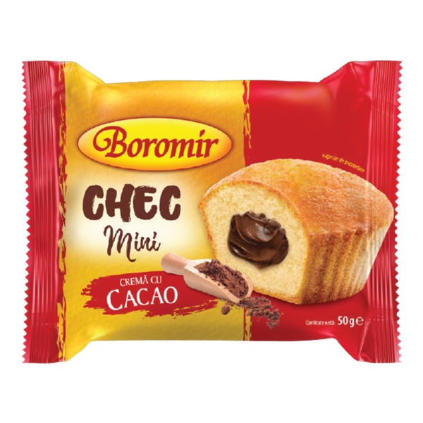 Mini chec cu crema de cacao Boromir, 50 g, 13 buc