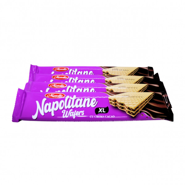 Napolitane cu crema de cacao Morello XL 42 g, 36 buc