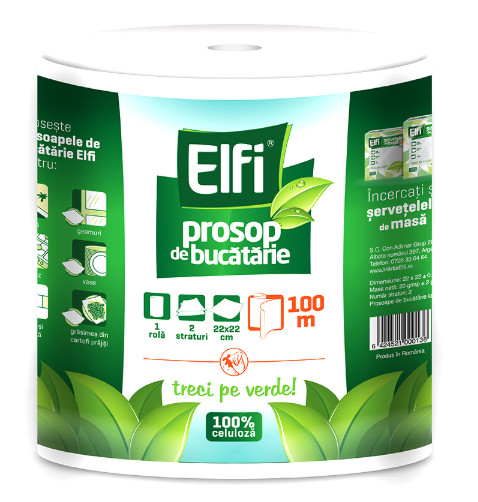 Prosop de bucatarie Elfi 2 straturi 100 m