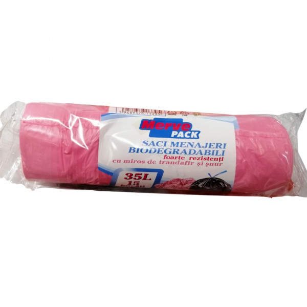 Saci menajeri bio cu snur Merve 35 l
