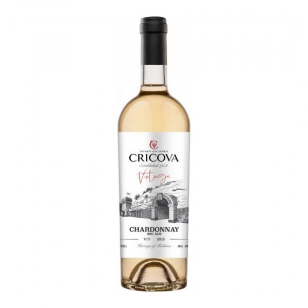 Vin cricova vintage Chardonnay 0,75 L