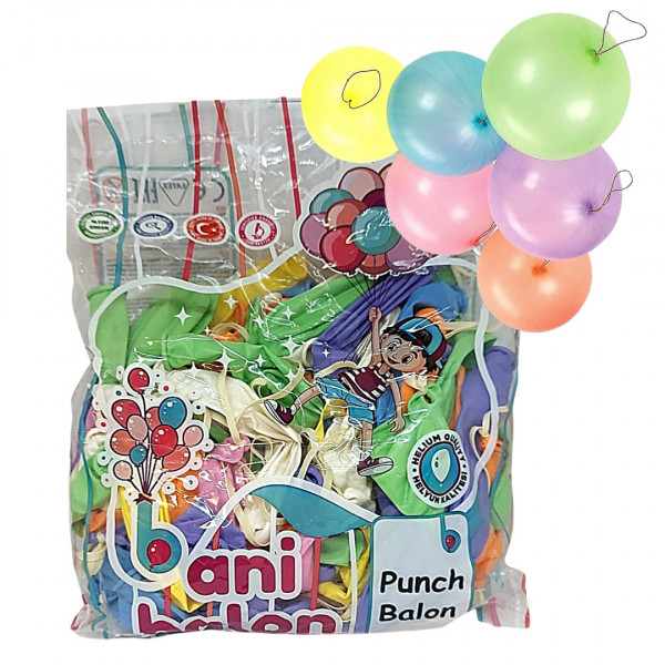 Baloane mari cu elastic punch balloons Bani Balon, 100 buc