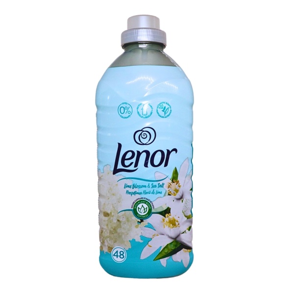 Balsam de rufe cu flori lime si sare de mare Lenor, 48 spalari, 1,2 L