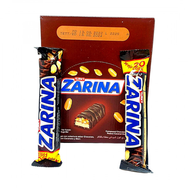 Batoane ciocolata cu crema de alune si caramel Zarina 50 g, 12 buc