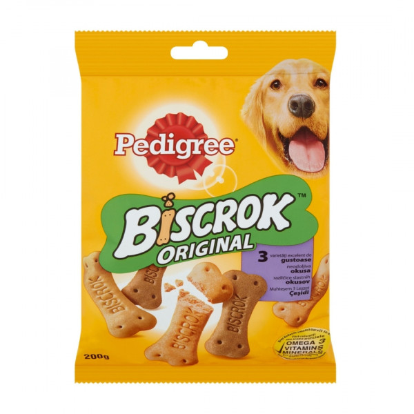 Biscuiti caini Pedigree Biscrok original 200 g