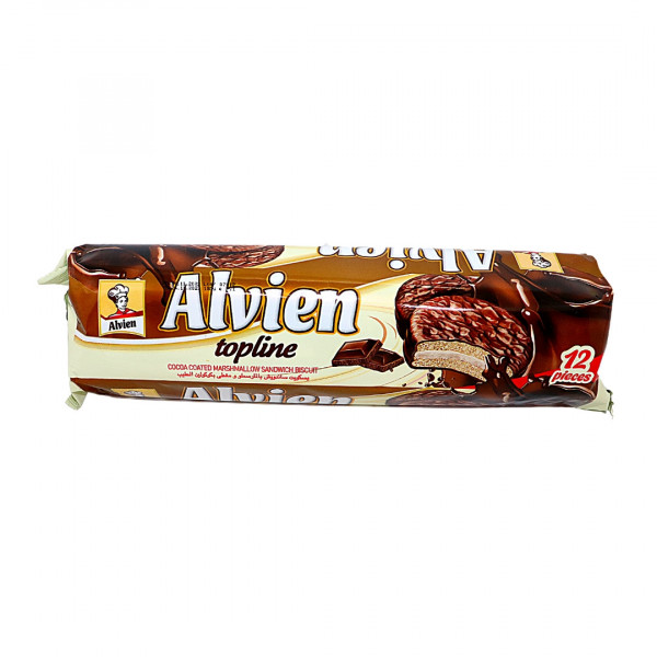 Biscuiti cu glazura si marshmallow Alvien Topline 180 / 216 g