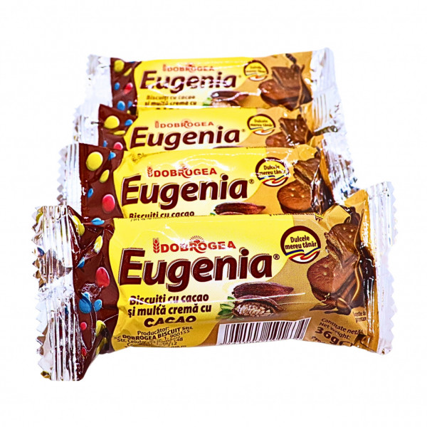 Biscuiti Eugenia cacao de post Dobrogea 36 g, 24 buc