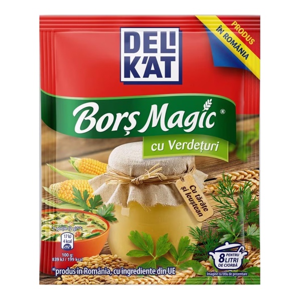 Bors magic cu verdeturi Delikat, 65 g, 14 buc