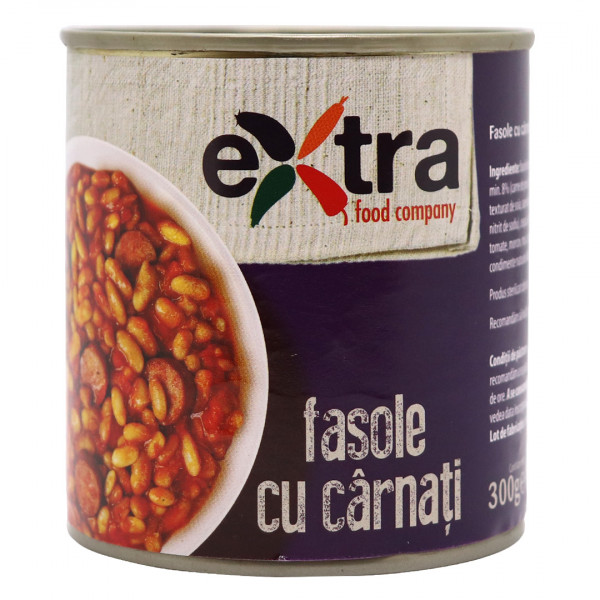 Fasole cu carnati Extra 300 g
