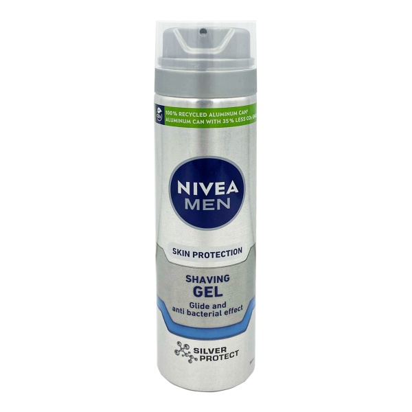 Gel de ras Nivea Men Silver Protect, 200 ml