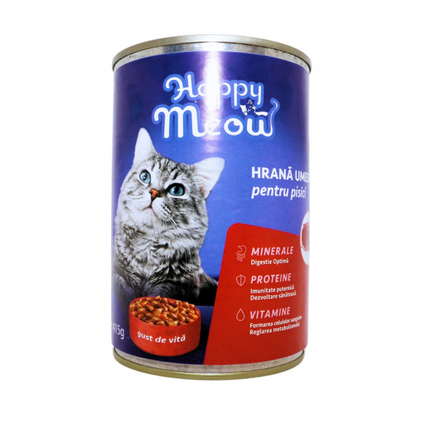 Mancare pisici de vita Happy Meow 415 g