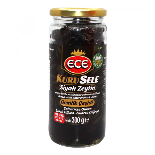 Masline negre in ulei Ece Gemlik Kuru Sele 300 g