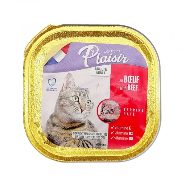 Pate pentru pisici Plasir cu vita 100 g