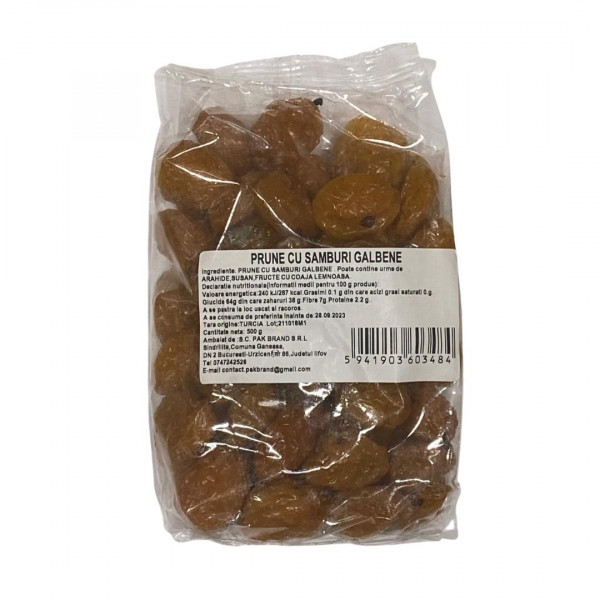 Prune galbene cu samburi Pak 500kg