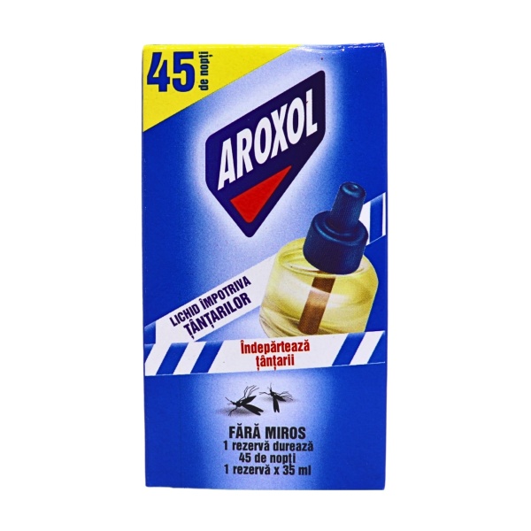 Rezerva insecticid Aroxol contra tantarilor 35 ml, 45 nopti