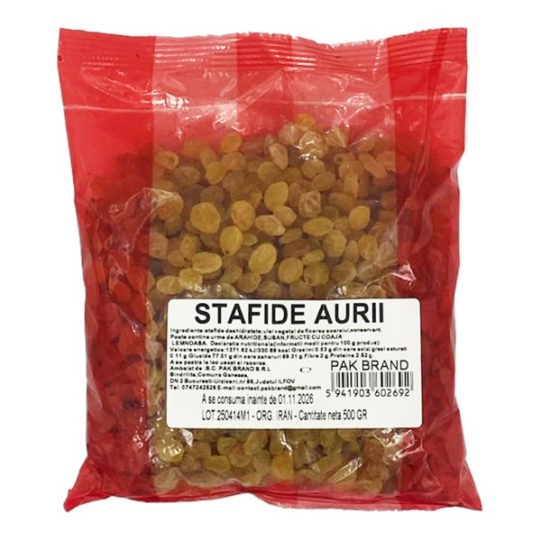 Stafide aurii Pak Brand 500 g