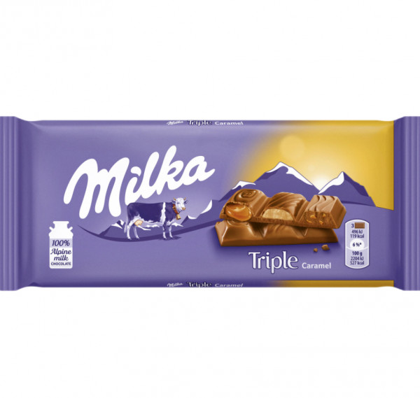 Ciocolata triple caramel Milka 100 g