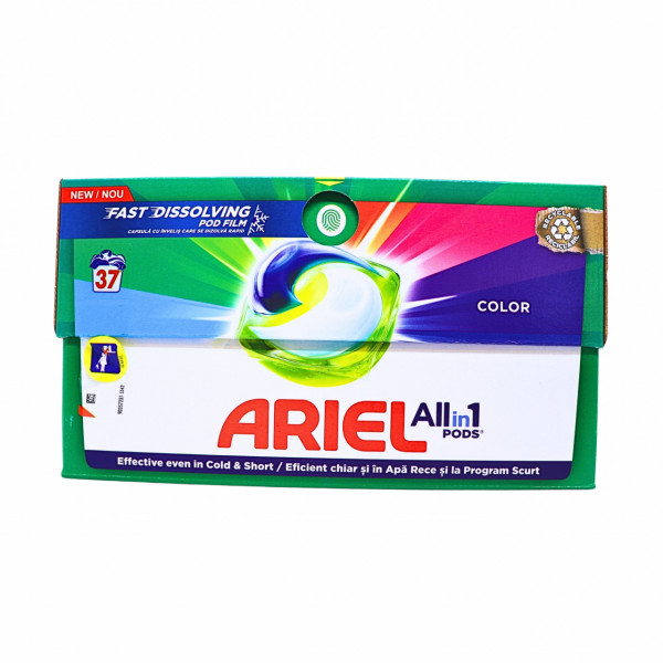 Detergent Ariel gel rufe colorate 37 capsule