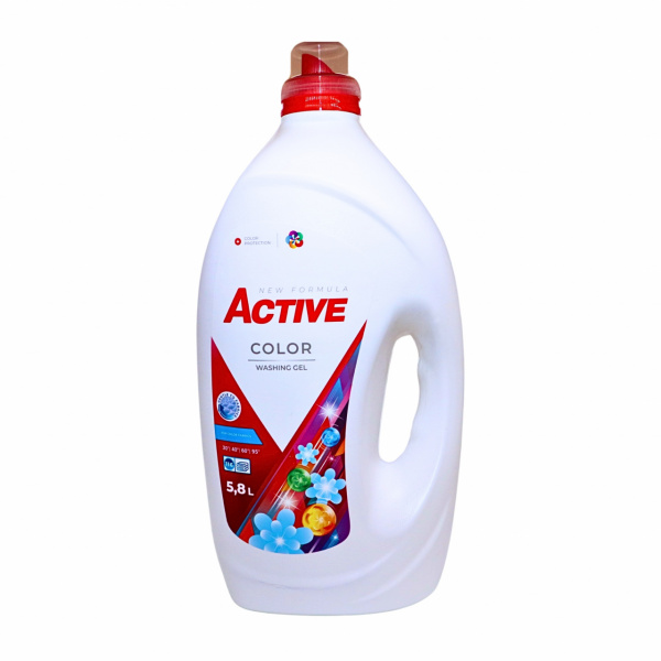 Detergent lichid Active Color 5,8 L, 116 spalari