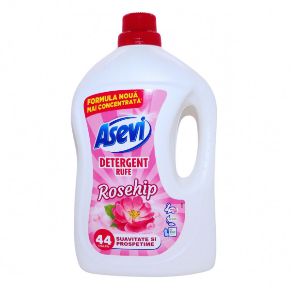 Detergent rufe lichid Asevi Rosehip 2376 ml, 44 spalari
