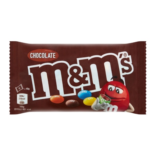 Drajeuri de ciocolata M&M 45g, 24 buc