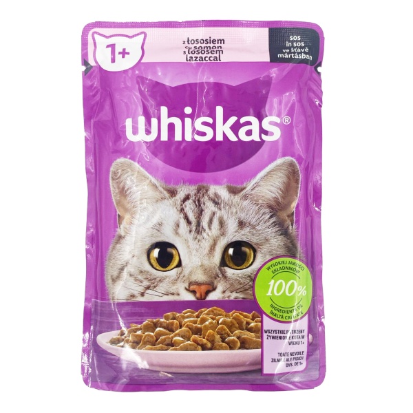 Mancare de pisici cu somon la plic Whiskas 85 g