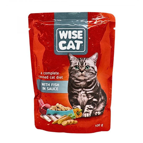 Mancare pisici cu peste si legume la plic Wise 100 g