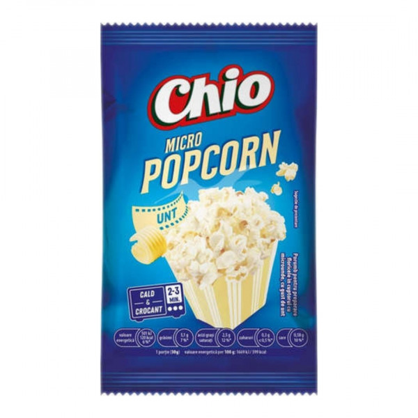 Popcorn pentru microunde cu unt Chio 80 g