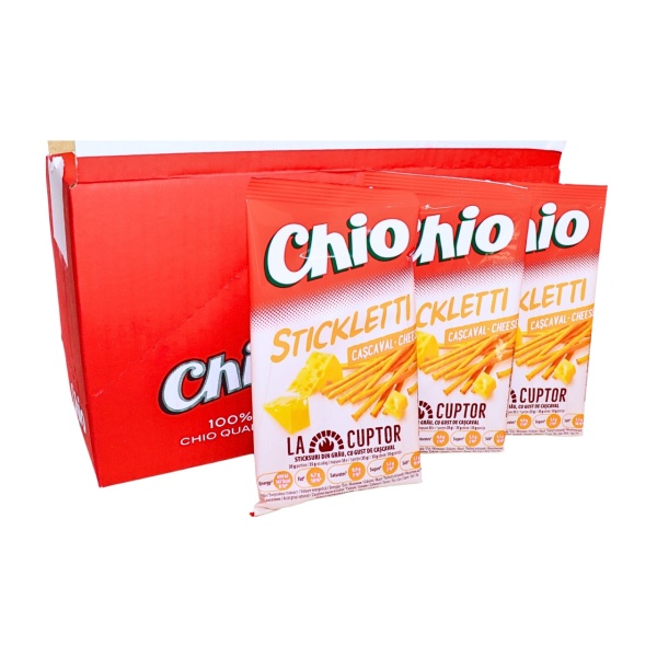 Sticksuri cu gust de cascaval Stickletti Chio 35 g, 20 buc