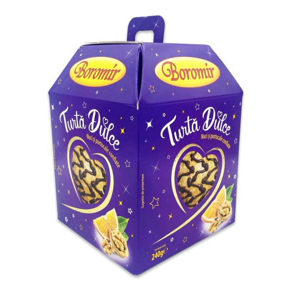 Turta dulce cu nuci si portocale Boromir, 240 g