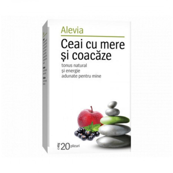 Ceai de mere si coacaze Alevia, 20 plicuri