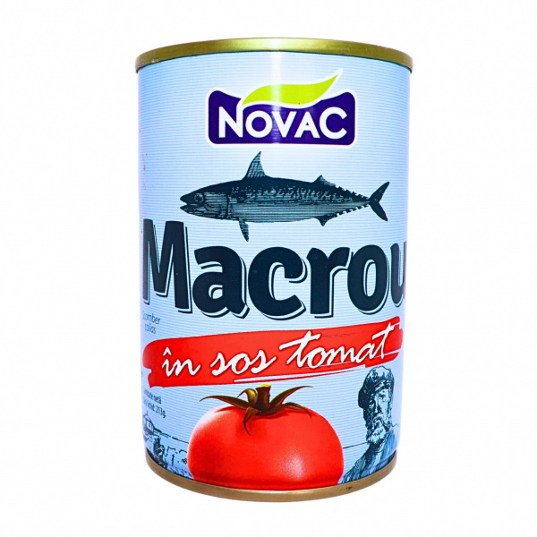 Conserva de peste macrou in sos tomat Novac 425 g