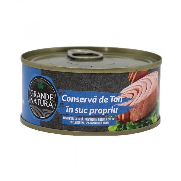 Conserva de ton in suc propriu Grande Natura 160 g
