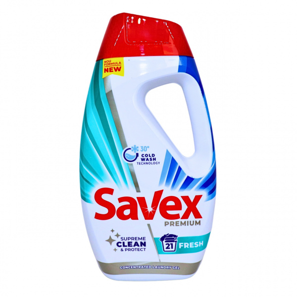 Detergent gel Savex Premium Fresh, 21 spalari, 945 ml