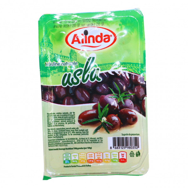 Masline naturale Uslu Alinda 200 g