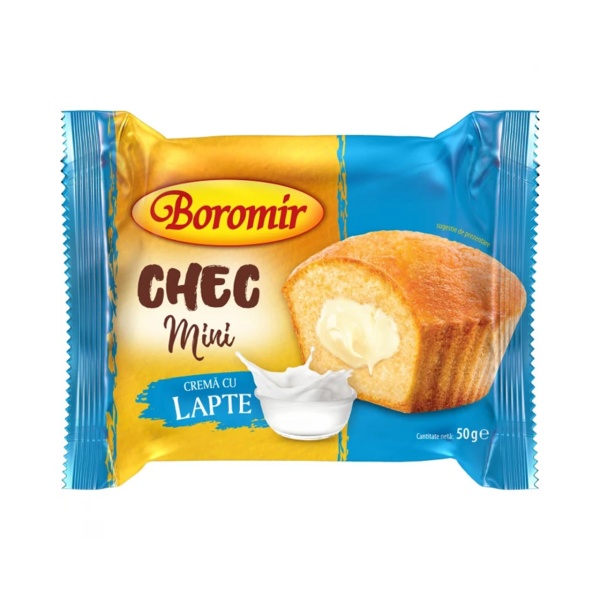 Mini chec cu crema de lapte Boromir 50 g, 13 buc