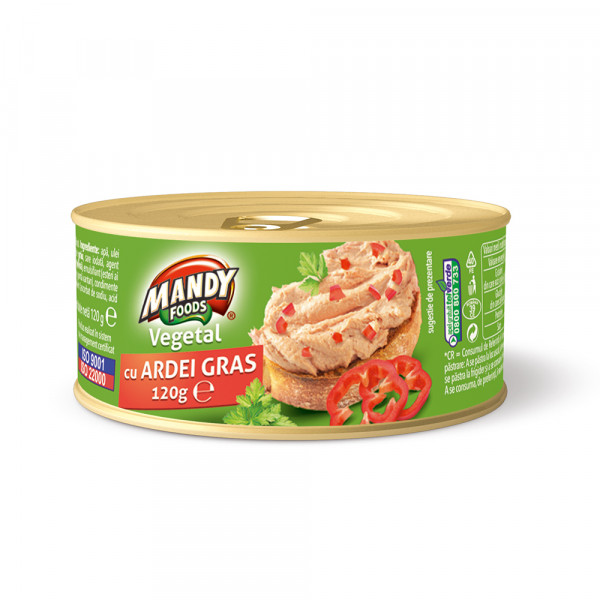 Pate vegetal cu ardei Mandy 120 g