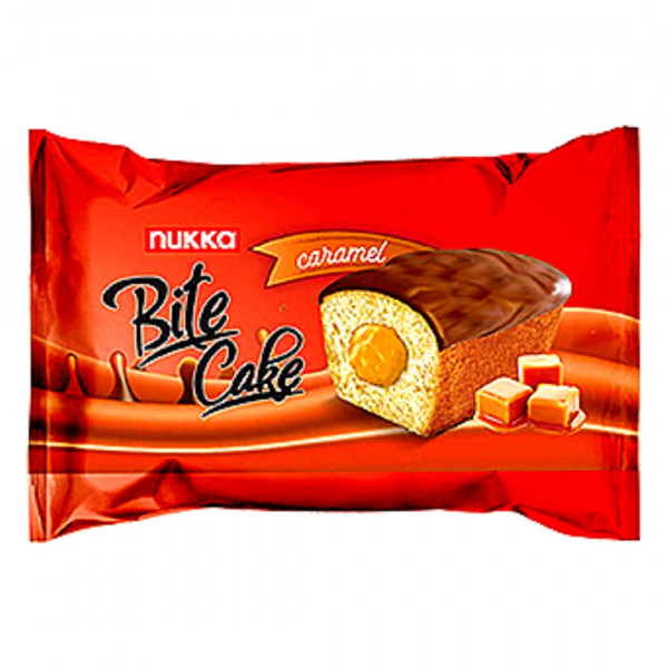 Prajitura cu crema de caramel Nukka Bite Cake 40 g, 24 buc
