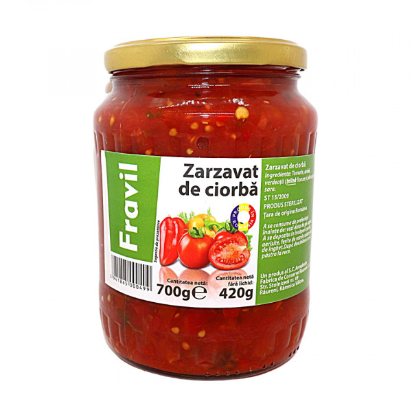 Zarzavat pentru ciorbe Fravil 700 g