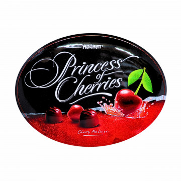 Bomboane cirese in alcool Princess Cherry Magnat 290 g cutie metalica - Img 4