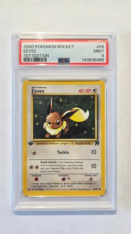Eevee #55/82 1st Edition — PSA 9 MINT (Team Rocket, 2000)
