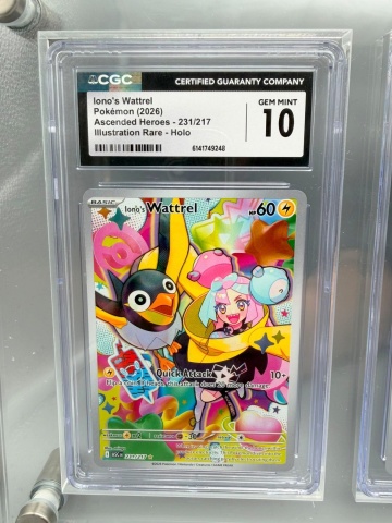 Illustration Rare Trio — Iono's Wattrel #231 / Dustox #220 / Shedinja #144 — CGC 10 GEM MINT ×3 (Ascended Heroes 2026 & Mega Evolution 2025) - Img 2
