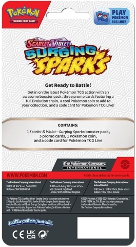 Pachet Carti Pokémon TCG: Scarlet & Violet 8 Surging Sparks Premium Checklane Blister - Chandelure - Img 2